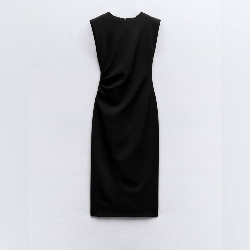 Zara tailored waist midi dress